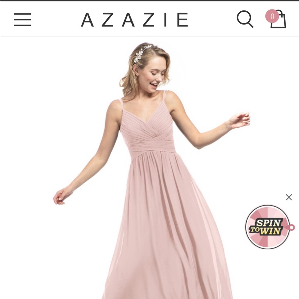 Azazie Blake Bridesmaid Dress in Dusty Rose